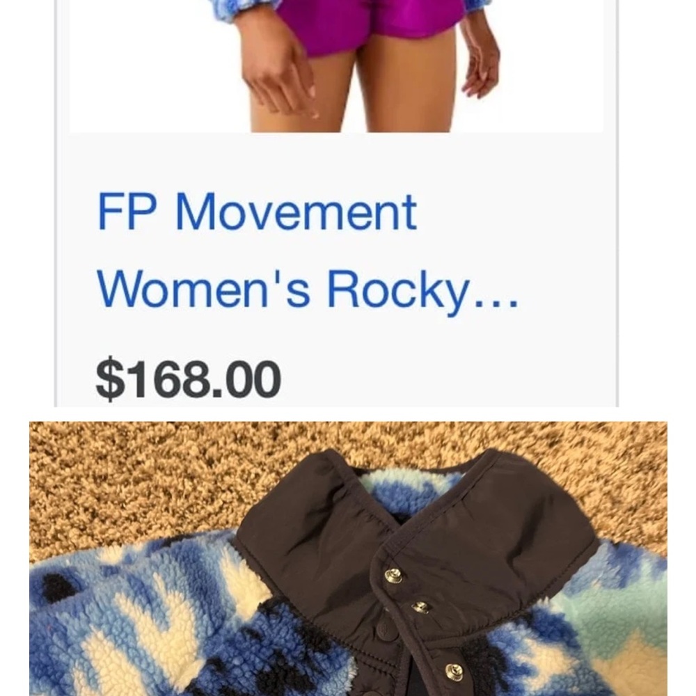 Free People Blue and Black Jacket